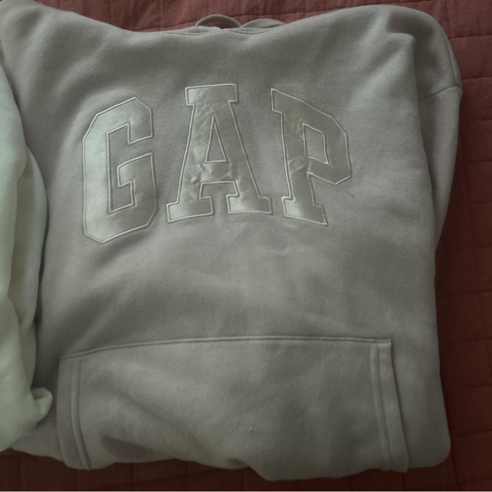 Gap Light Gray Pullover Hoodie - image 1